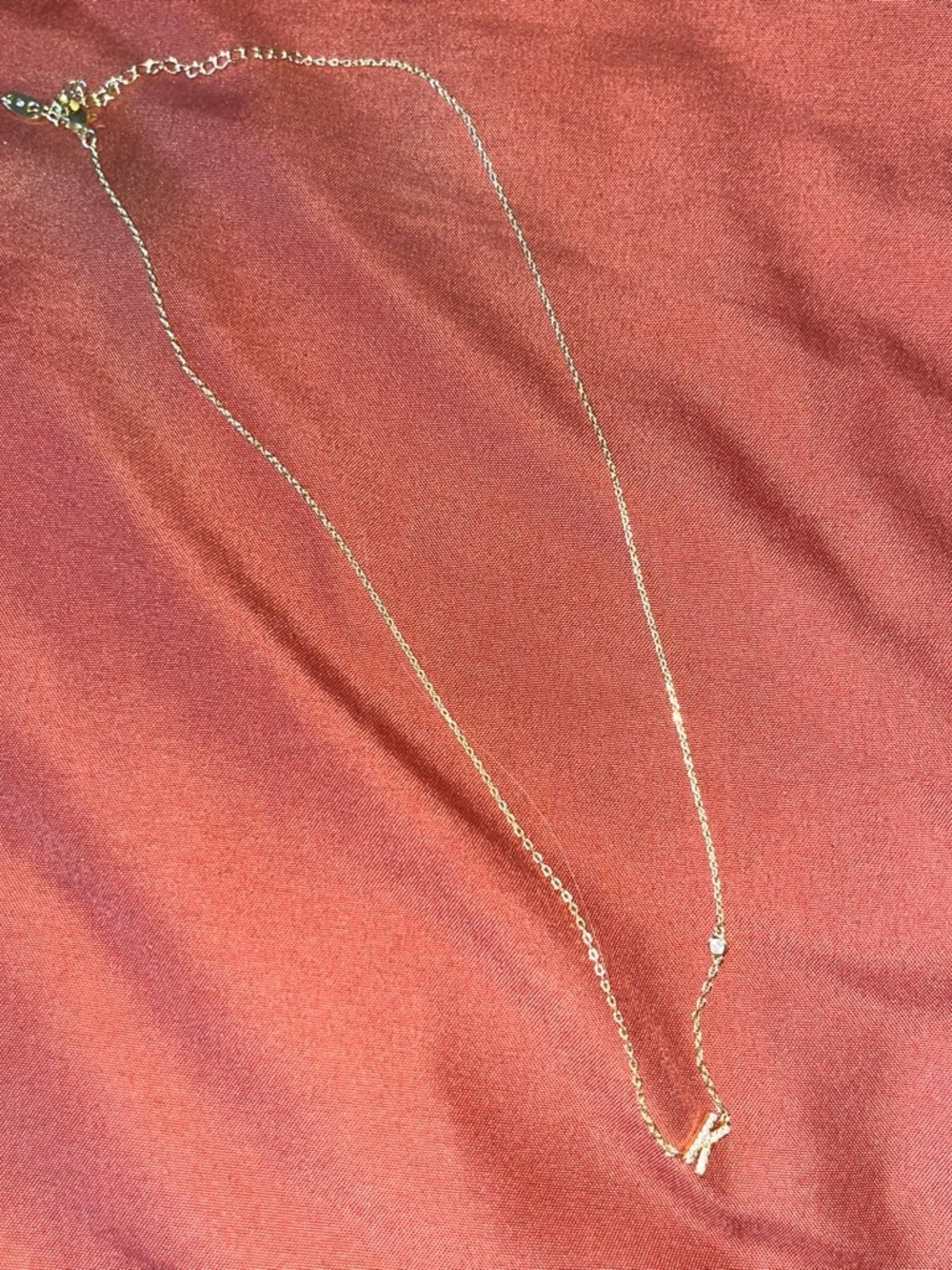 Delicate Gold-Tone Initial K Necklace - Women's Jewelry